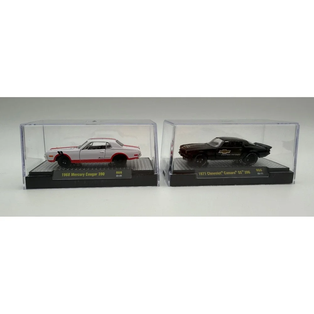 M2 Machines 1971 Chevrolet Camaro SS 396 & 1968 Mercury Cougar 390 Diecast Set